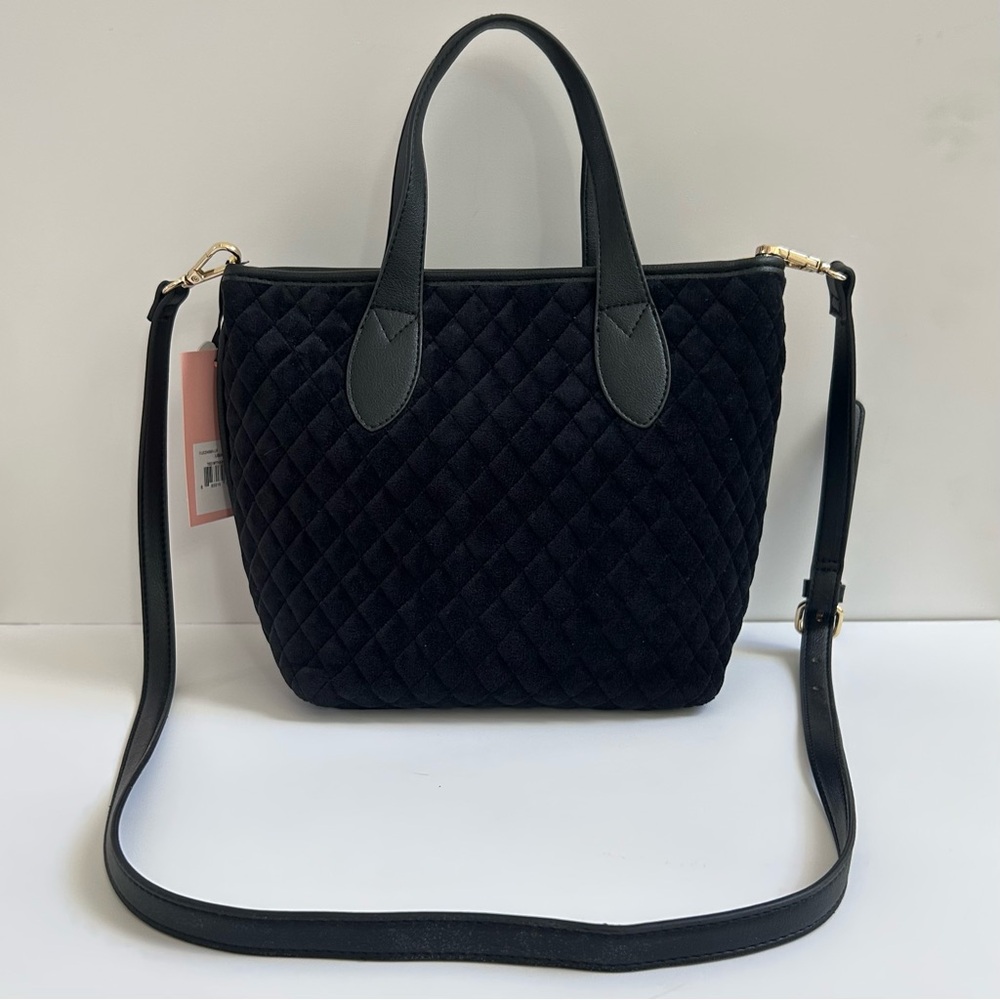 NWT Juicy Couture Tied with a Bow mini tote crossbody Black Bow Bag purse charm - Picture 7 of 17